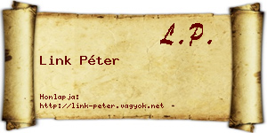 Link Péter névjegykártya